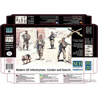 Modern US infantrymen. Cordon and Search 1/35 #MB35154 by Master Box