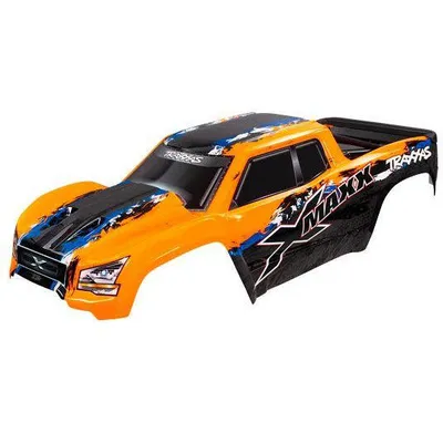 Traxxas Body, X-Maxx, orange (painted, decals applied) (assembled with front & rear body mounts, rear body support, and tailgate protector) TRA7811
