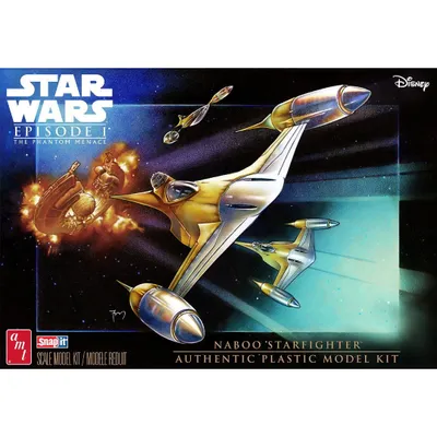 The Phantom Menace Naboo Starfighter 1/48 Star Wars Vehicle Model Kit #1376 by AMT