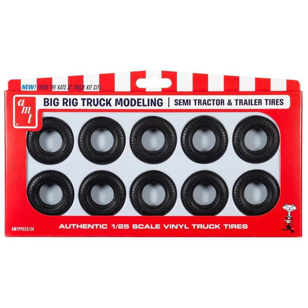 Big Rig Truck Tire Parts Pack 1/25 Car Accessory Model Kit #PP023 by AMT