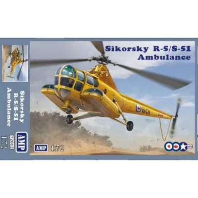 Sikorsky R5/S51 Ambulance Helicopter 1/72 #72012 by AMP