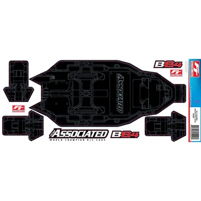 Chassis Protective Sheet (1): RC10B6.4 FT +3mm - ASC91999