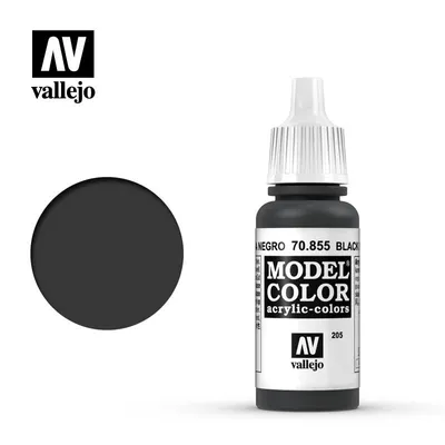 VAL70855 Model Color Black Glaze (17ml) (205)