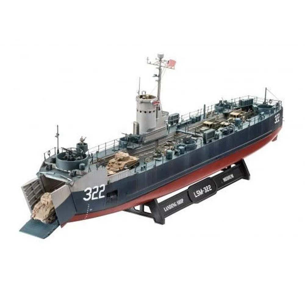 US Navy Landing Ship Medium (Bofors 40mm gun) 1/144 Model Ship Kit #05169 by Revell