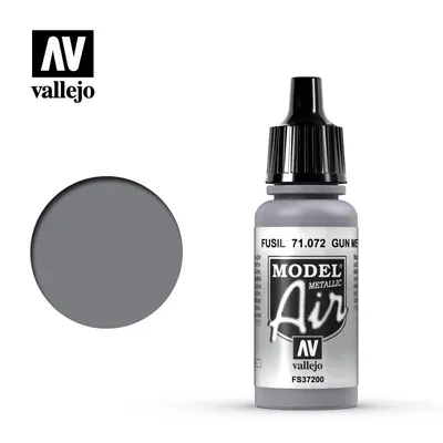 Vallejo Model Air 71.072 Gunmetal (Metallic) 17mL