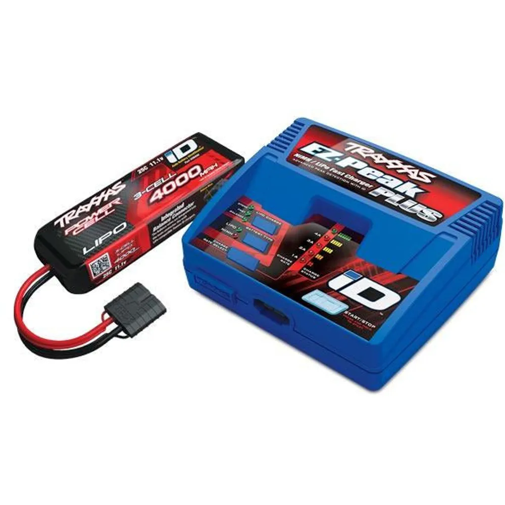 TRA2994 EZ-Peak Multi-Chemistry Battery Charger (TRA2970) with 1x 4000mAh 11.1V 3 Cell 25c LiPo Battery (TRA2849X)