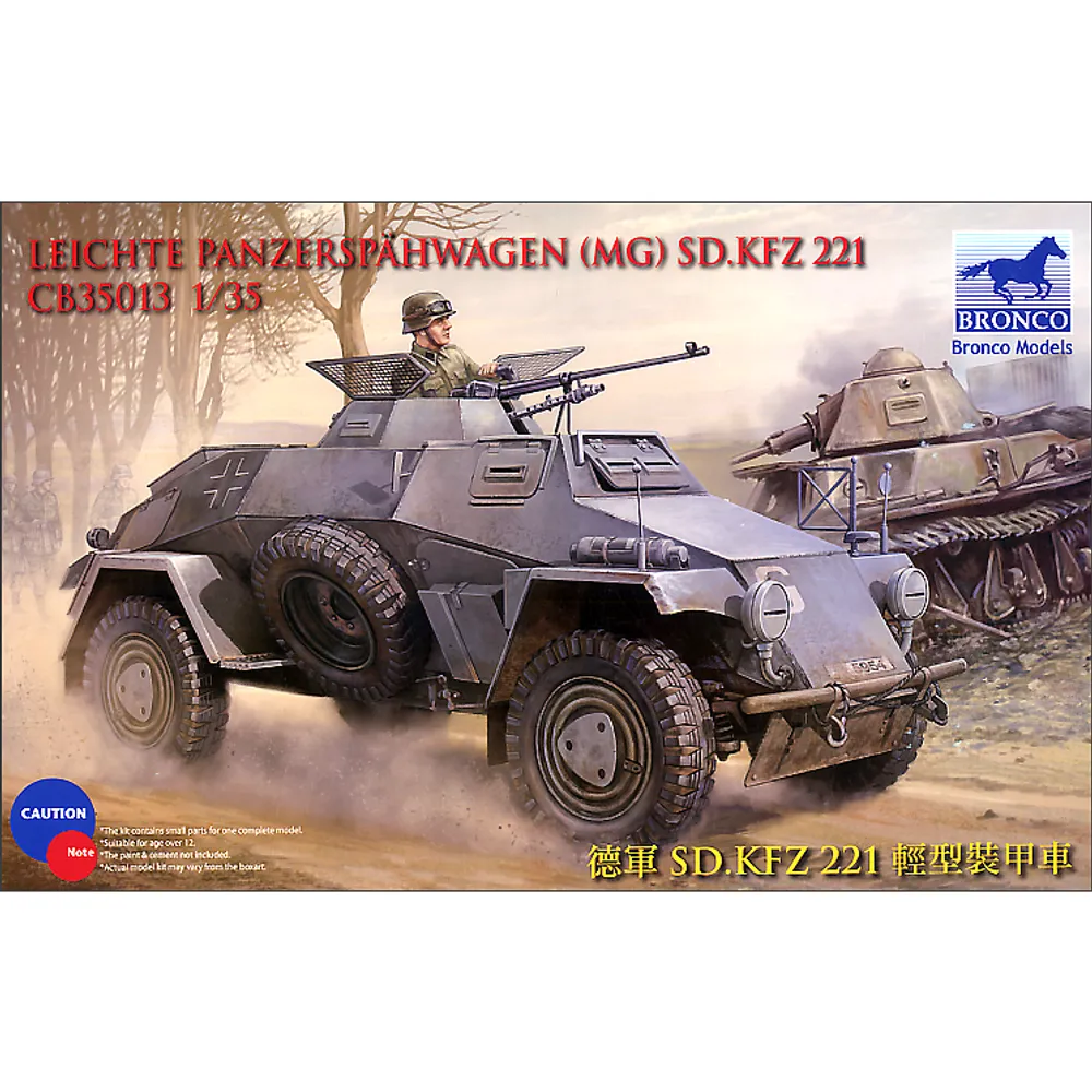 Leichte Panzerspahwagen (MG) SD.KFZ 221 1/35 by Bronco