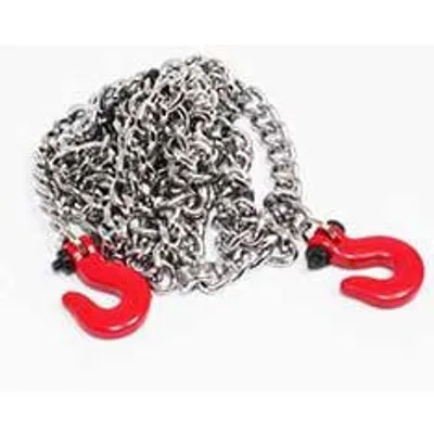 APS28005R Realistic Metal Drag Chain w/Tow Hooks (Red)