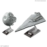 Death Star II & Star Destroyer 1/2,700,000 & 1/14,500 (Set of 2 Models) Star Wars Model Kit #0230358 by Bandai