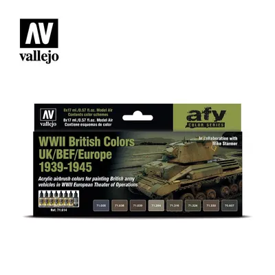 VAL71614 WWII British Colours UK/BEF/Europe 1939-1945 Paint Set