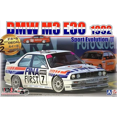 Beemax BMW M3 E20 1992 Sport Evolution II 1/24 Model Car Kit #10630 by Aoshima