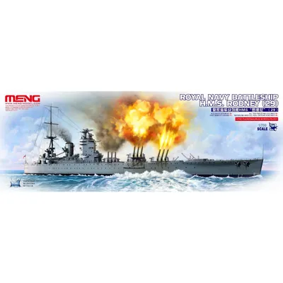 Royal Navy Battleship H.M.S. Rodney (29) Model Ship Kit #PS-001 by Meng