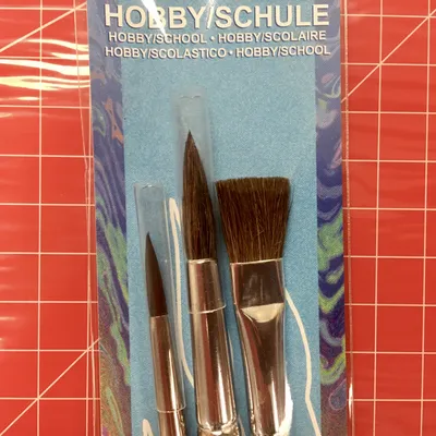 Leonhardy Brush Set 3 pcs (WR6, FL12, RD10) Assorted Handle