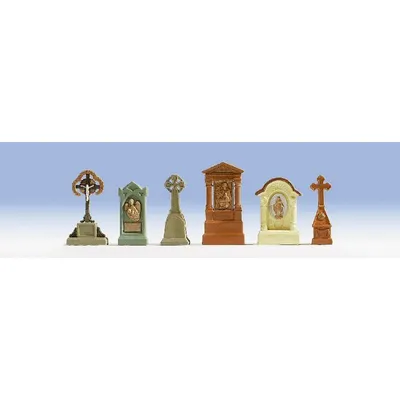 HO Scale Gravestones and Monuments (6)