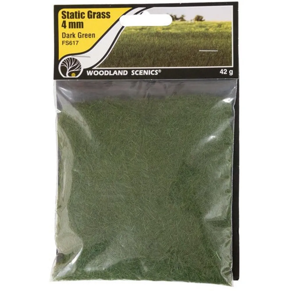 Woodland Scenics Static Grass - 4mm (Dark Green) WOO617