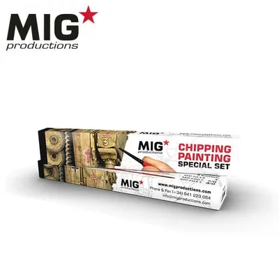 MIG Chipping Painting Special Set (Brushes MP1007, MP1011, MP1014) #AK-MP1020