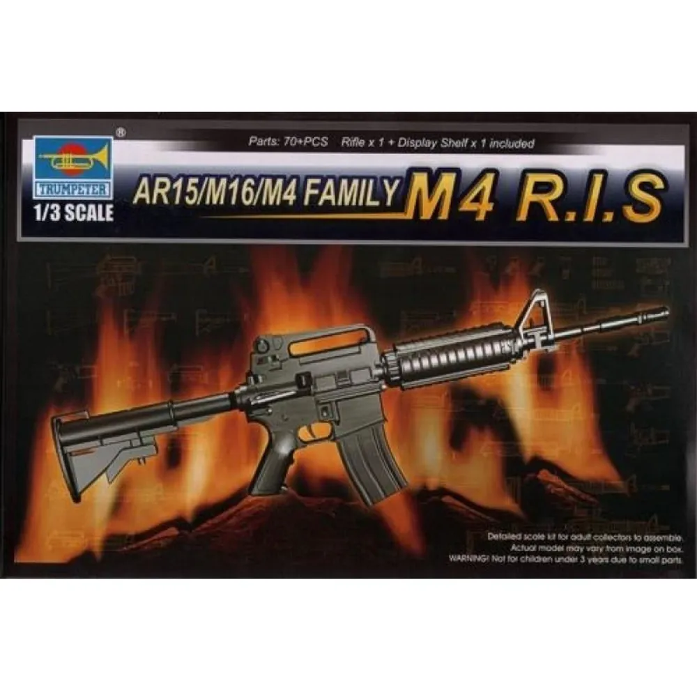 AR15/M16/M4 Family M4 R.I.S 1/3 Scale #01910 by Trumpeter