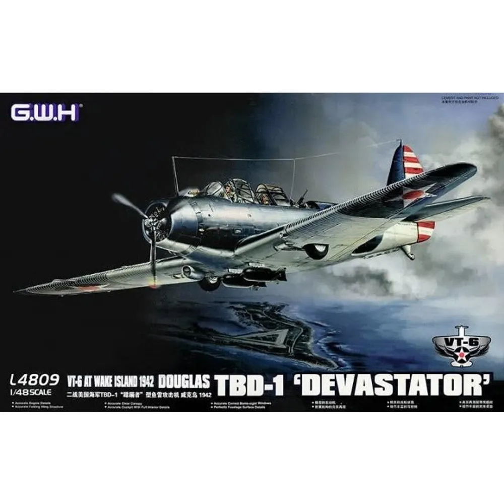 TBD-1 Devastator VT6 Wake Island 1942 1/48 by Sword