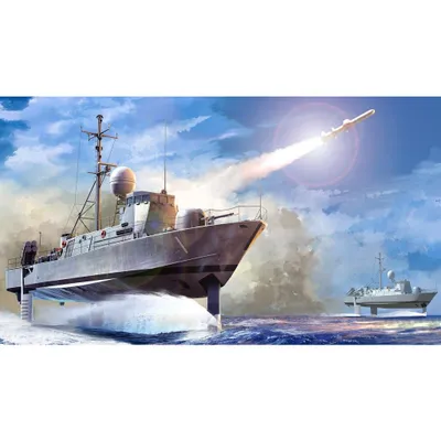 USS Pegasus PHM-1 1/200 Model Ship Kit #82005 by Hobbyboss