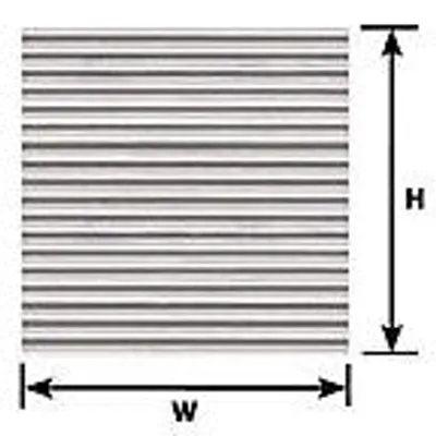 Plastruct HO Scale Corrugated Siding Sheet (2 pcs) PLA91509