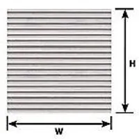 Plastruct HO Scale Corrugated Siding Sheet (2 pcs) PLA91509