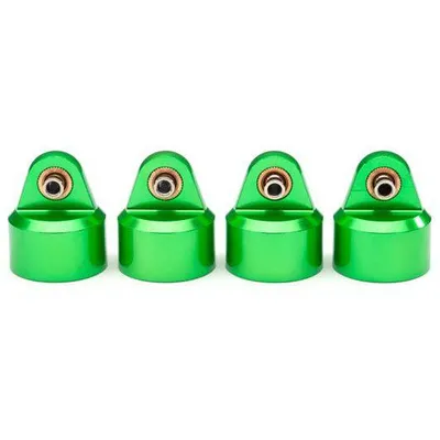 TRA8964G Traxxas Shock caps, aluminum (green-anodized), GT-Maxx shocks (4)