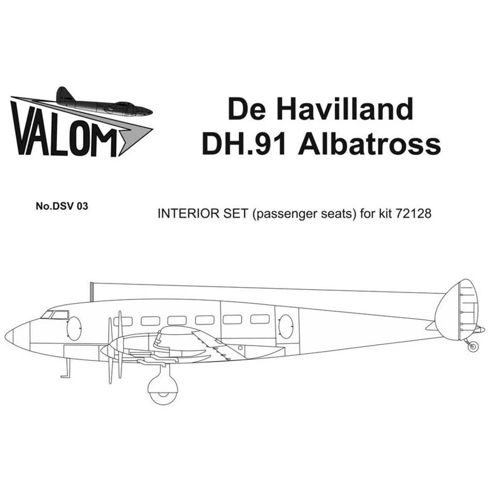 Valom Interior set for 72128 DH.91 Albatross