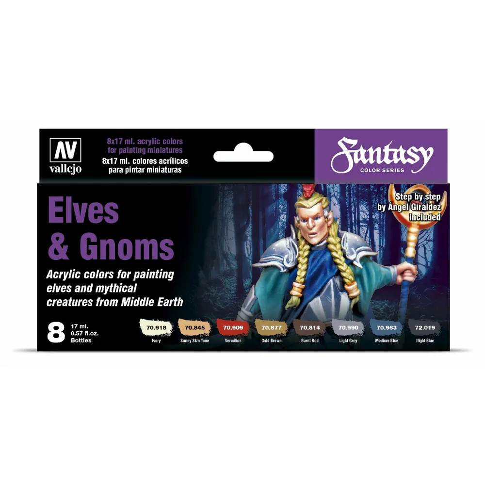 VAL70242 Elves & Gnomes 8 Colour Paint Set