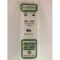 Evergreen #399 Styrene Strips: Dimensional 6 pack 0.188" (4.8mm) x 0.250" (6.3mm) x 24" (60cm)