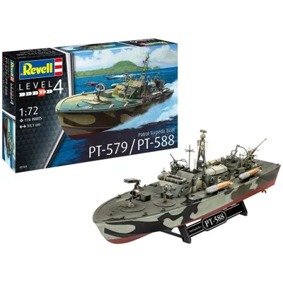 PT-579/588 Patrol Torpedo Boat 1/72 Model Ship Kit #5165 by Revell