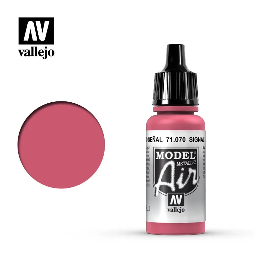 Vallejo Model Air 71.070 Signal Red (Metallic) 17mL