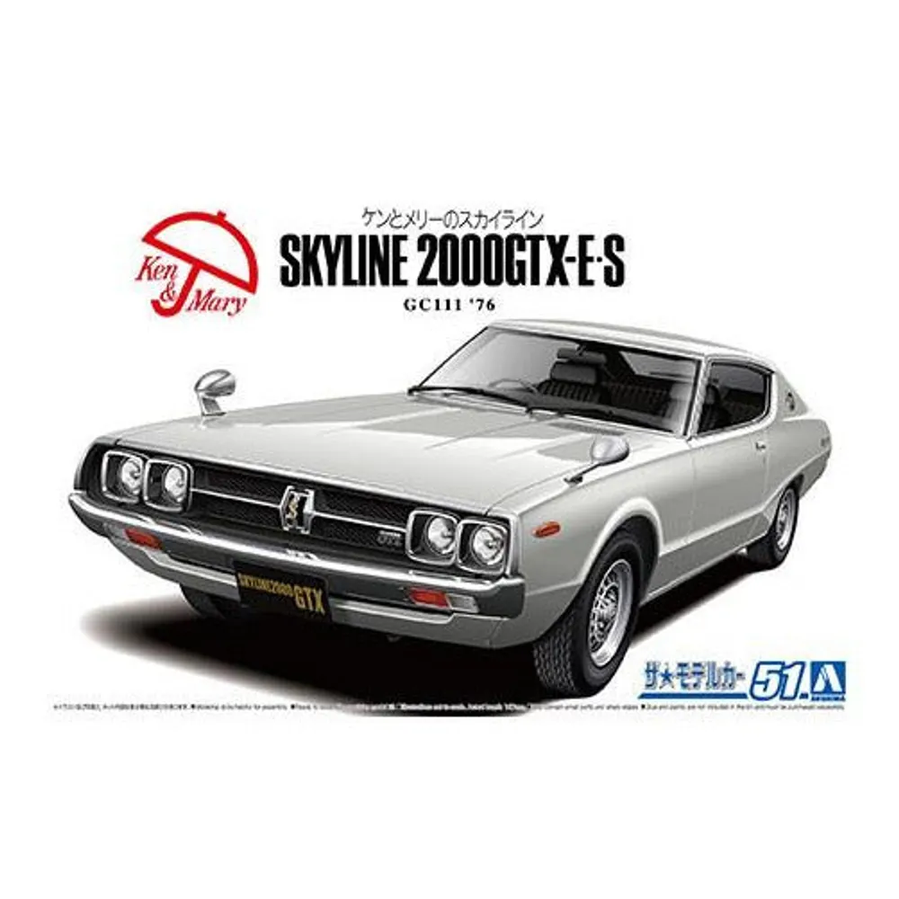 Nissan GC111 Skyline HT2000GTX-ES 1976 1/24 #06211 by Aoshima