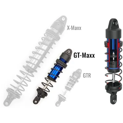 TRA8968X Spring retainer (adjuster), blue-anodized aluminum, GT-Maxx shocks (4) (assembled with o-ring) (Maxx)