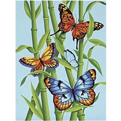 Dimensions Paint by Numbers Butterflies/Bamboo (9"x12")