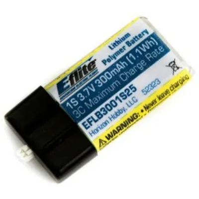 E-Flite 300mAh 1S 3.7V 25C LiPo Battery (Ultra Micro)