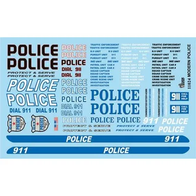 Gofer Racing Police Decal Sheet 1/24