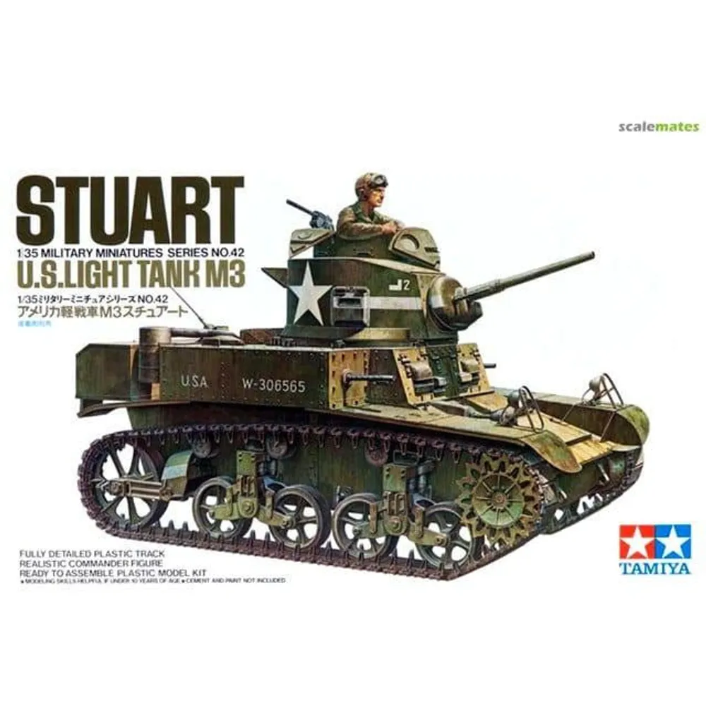 US Light Tank M3 Stuart Late Production 1/35 by Tamiya