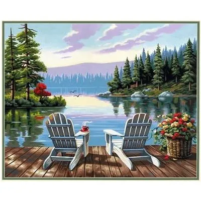Dimensions Paint by Numbers Lakeside Morning (20"x16")
