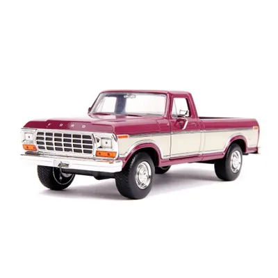 "Just Trucks" 1979 Ford F-150 Pickup Stock - Burgundy 1/24 by Jada