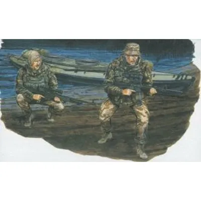 British SBS Soldiers (2) w/Kayak 1/35 #3023 by Dragon Models