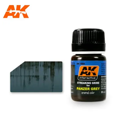 AK-069 Streaking Grime For Panzer Grey Vehicles Streaking