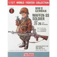 WWII German Soldier & ZB26 Figure Kit 1/12 by Fine Molds