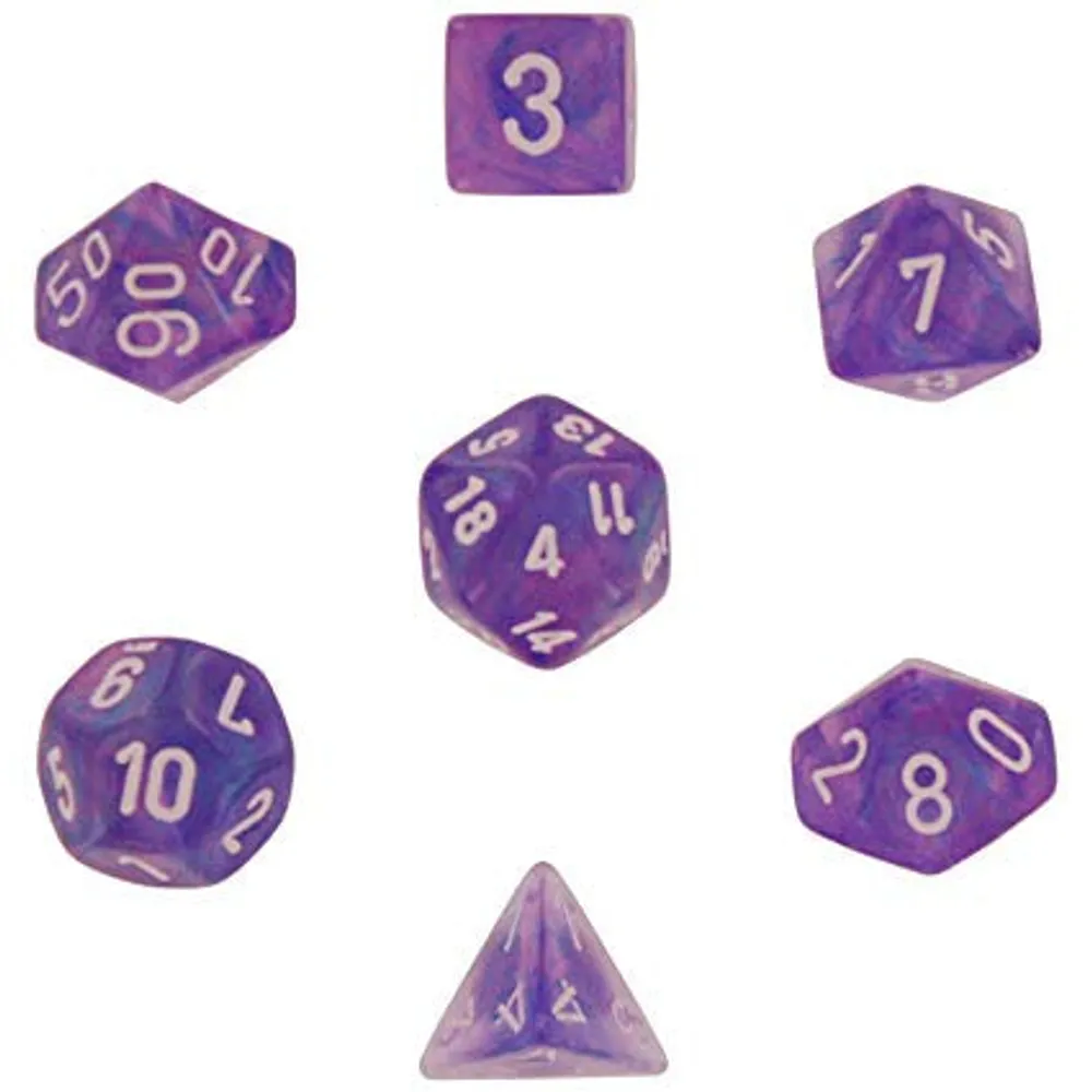 Chessex Borealis 7-Die Set Purple/White CHX27407