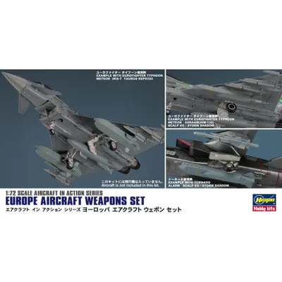 Europe Aircraft Weapons Set 1/72 Scale Aircraft in Action Series #35115 by Hasegawa