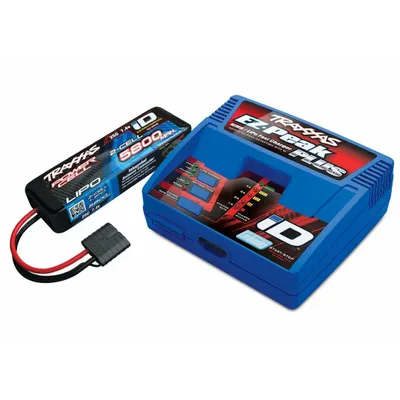 Traxxas EZ-Peak Multi-Chemistry Battery Charger (TRA2970) with 1x 5800mAh 7.4V 2Cell 25C LiPo Batteries (TRA2843X) - TRA2992