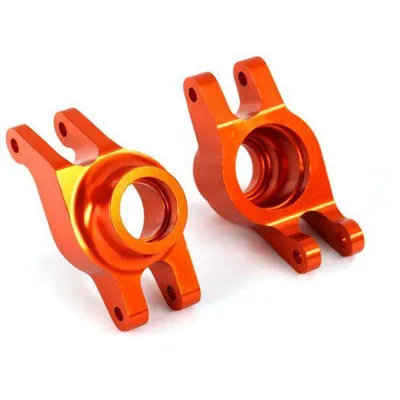 TRA8952A Carriers, stub axle (orange-anodized 6061-T6 aluminum) (Rear) (2) Maxx