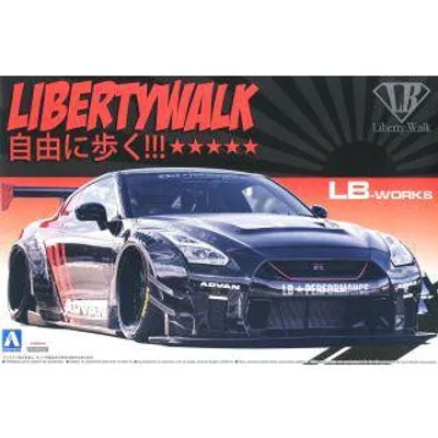 Nissan R35 GT-R Liberty Ver 2 Liberty Walk LB Works 1/24 Model Car Kit #05592 by Aoshima
