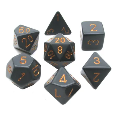 Chessex Opaque 7-Die Set Black/Gold CHX25428