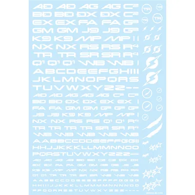 HiQ Parts TR Decal 3 Alphabet (1pc