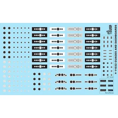 Gofer Racing Gauges & Dashboard Model Car Decal Sheet 1/24